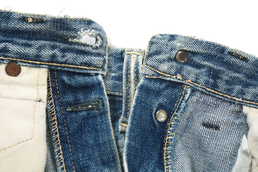 1930's Levi's 501XX 1937Model Multicolor Denim Waist Overalls