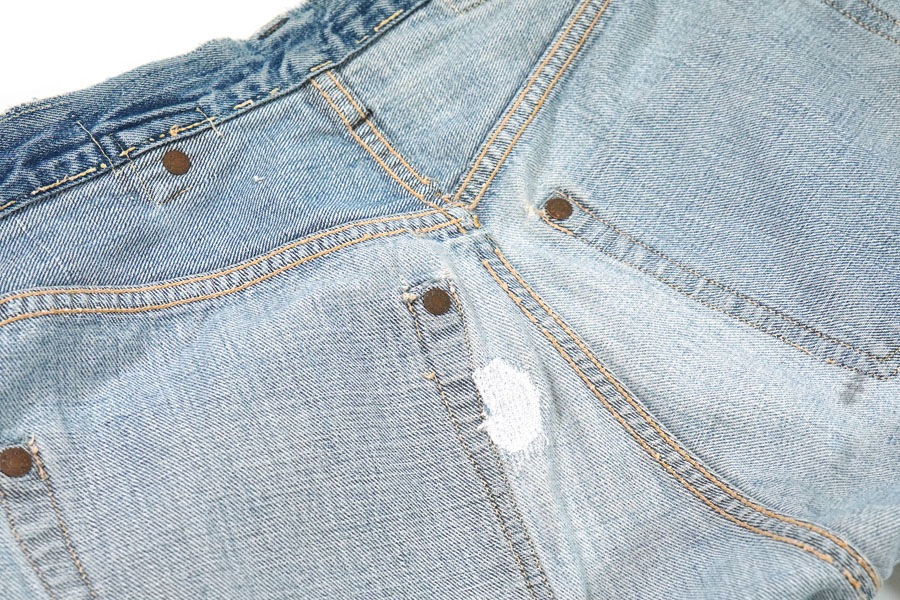 1930's Levi's 501XX 1937Model Multicolor Denim Waist Overalls