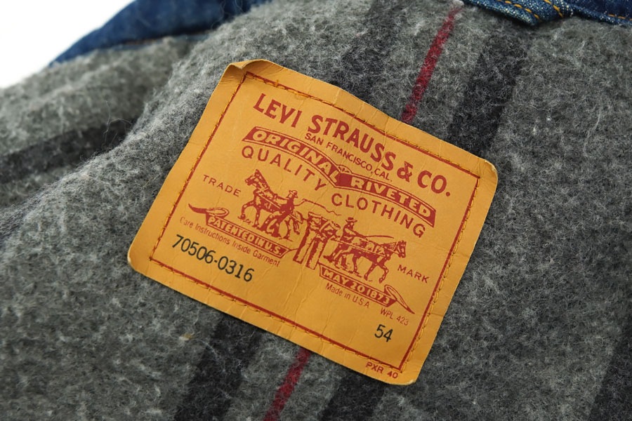 【サイズ42】70506-0316 ブランケットライナー 80s Levi's 70506-0316 リーバイス デニムジャケット