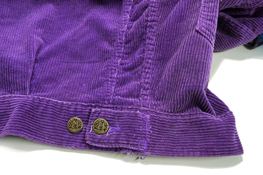 SMITH'S コーデュロイジャケット 2nd ハギ付 紫 USA製 80s 80's SMITH'S 2nd型 コーデュロイジャケット ハギ付き パープル