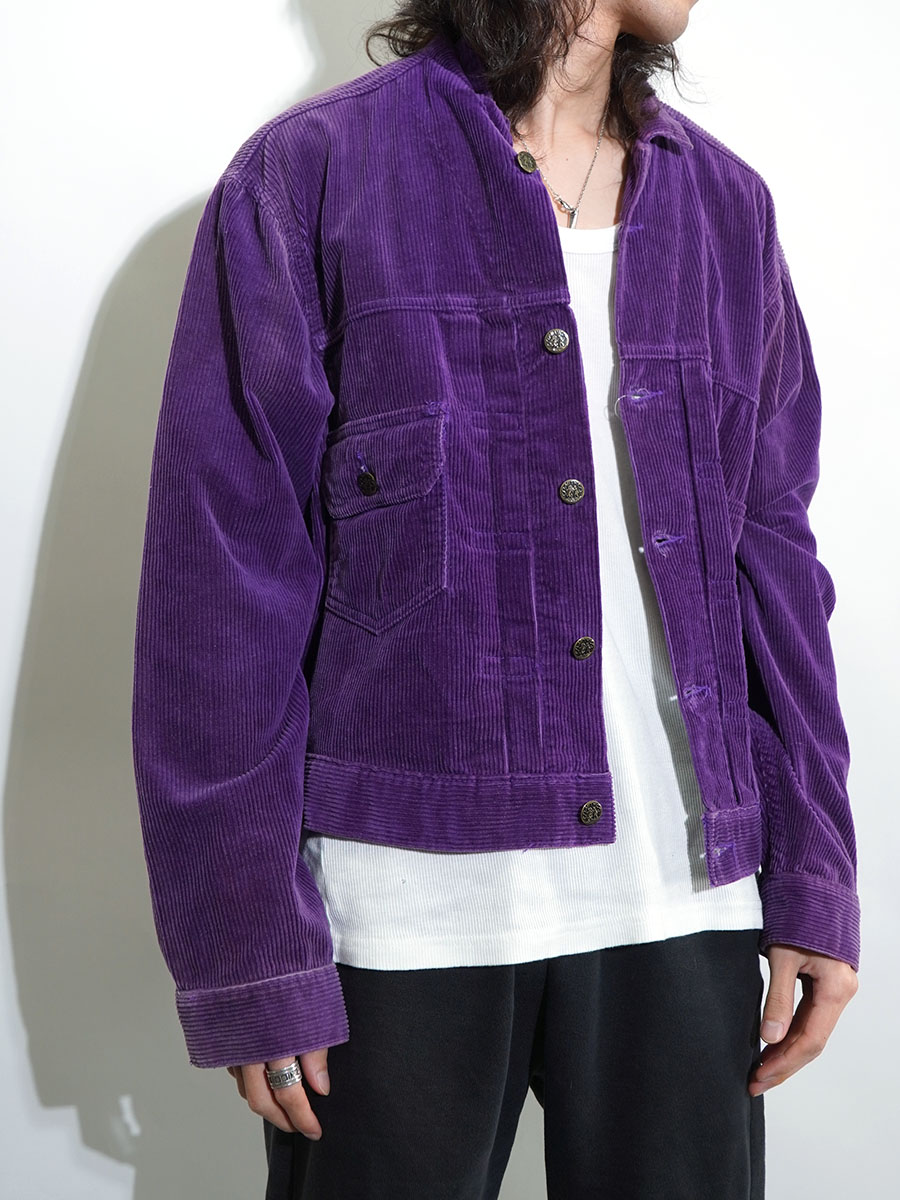 SMITH'S コーデュロイジャケット 2nd ハギ付 紫 USA製 80s 80's SMITH'S 2nd型 コーデュロイジャケット ハギ付き パープル
