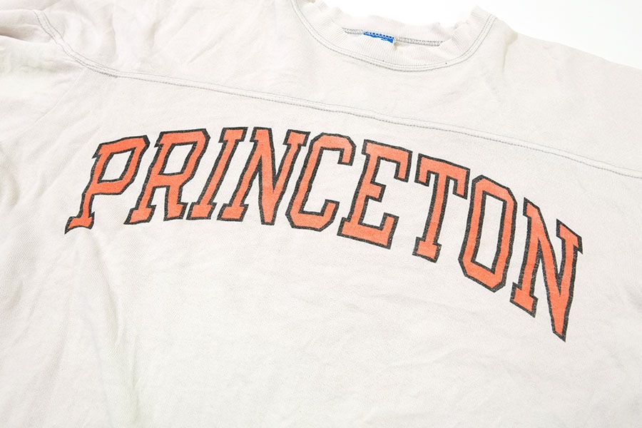 90's 青刺繍タグ チャンピオン ''PRINCETON'' 両面染み込みプリント