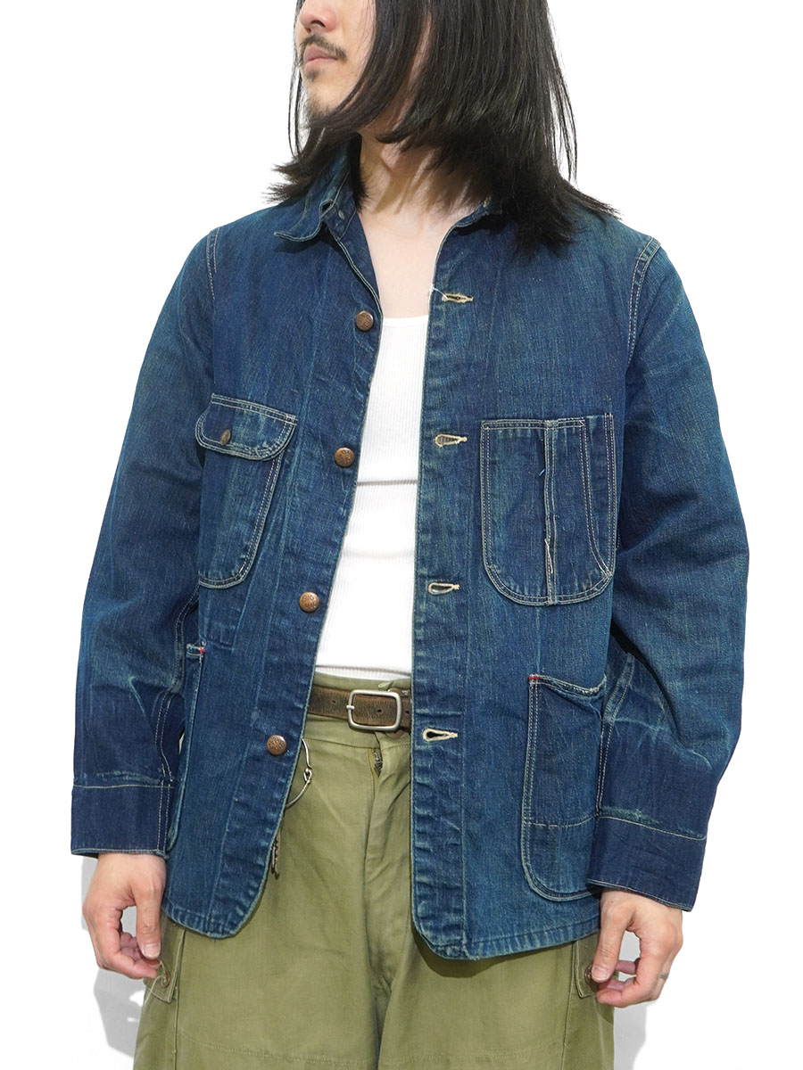50'S BIG MAC DENIM CHORE JACKET WITH HAND PAINT (APPROX.36