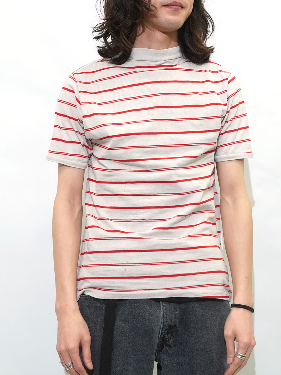 60'S LEADSCRAFT BORDER T SHIRT (APPROX.MEDIUM)