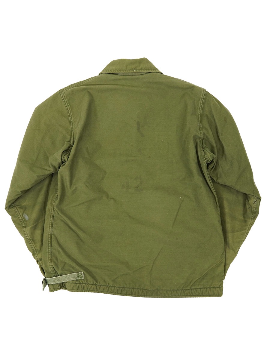 80's U.S.NAVY A-2デッキジャケット ステンシル 表記(MEDIUM) | NEW