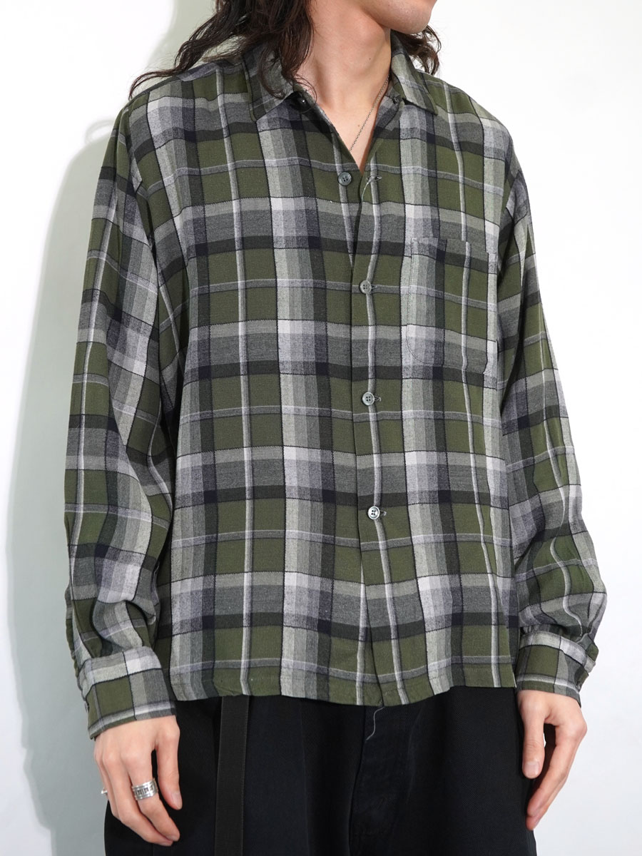 60's レーヨンシャツ 60's Domain by Milliken グリーンベース 好配色チェック レーヨン