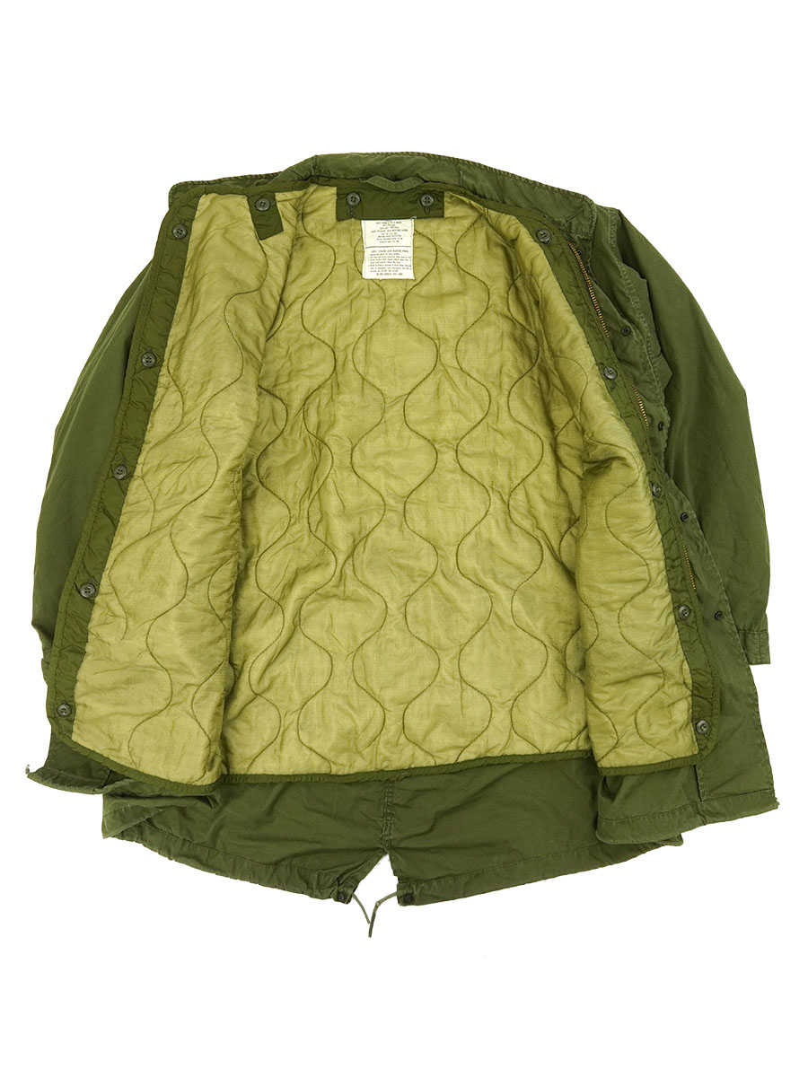 74年製 US ARMY M-65 フィッシュテール パーカー S ライナーM 74 U.S.ARMY M-65 フィッシュテールパーカ ライナー付き 表記(MEDIUM