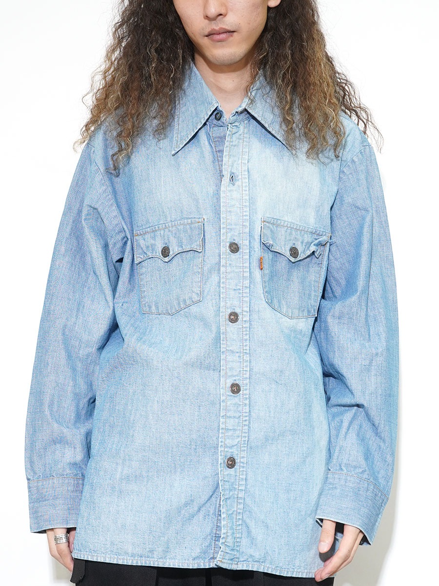 70's Levi's オレンジタブ BIG-E ダンガリーシャツジャケット表記(XL