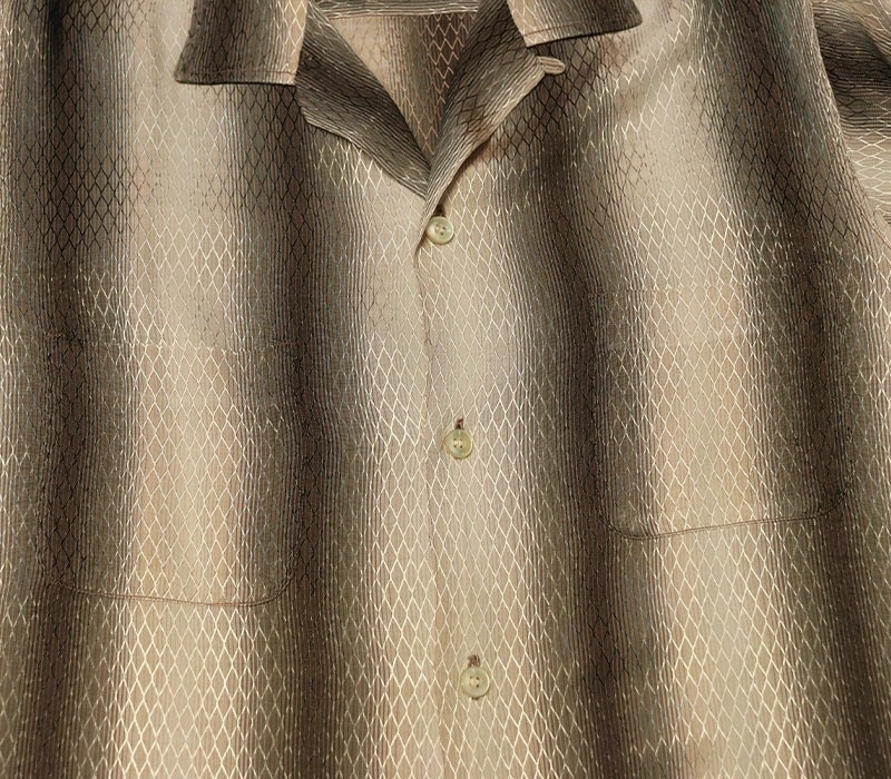 1960s L/S RAYON SHIRT , Size M