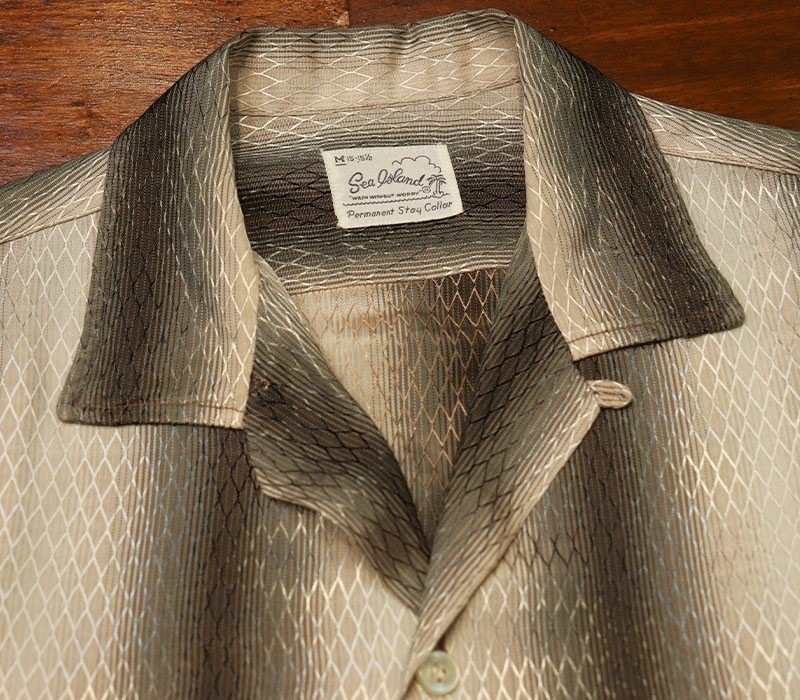 1960s L/S RAYON SHIRT , Size M