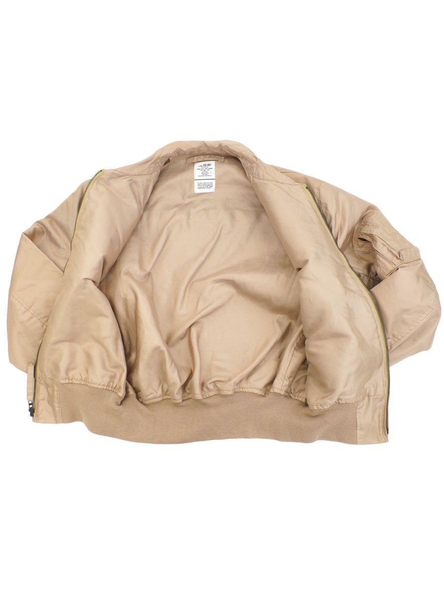 05 USAF CWU-36/P MIL-J-83382C FLIGHT JACKET TAN 表記(X-LARGE