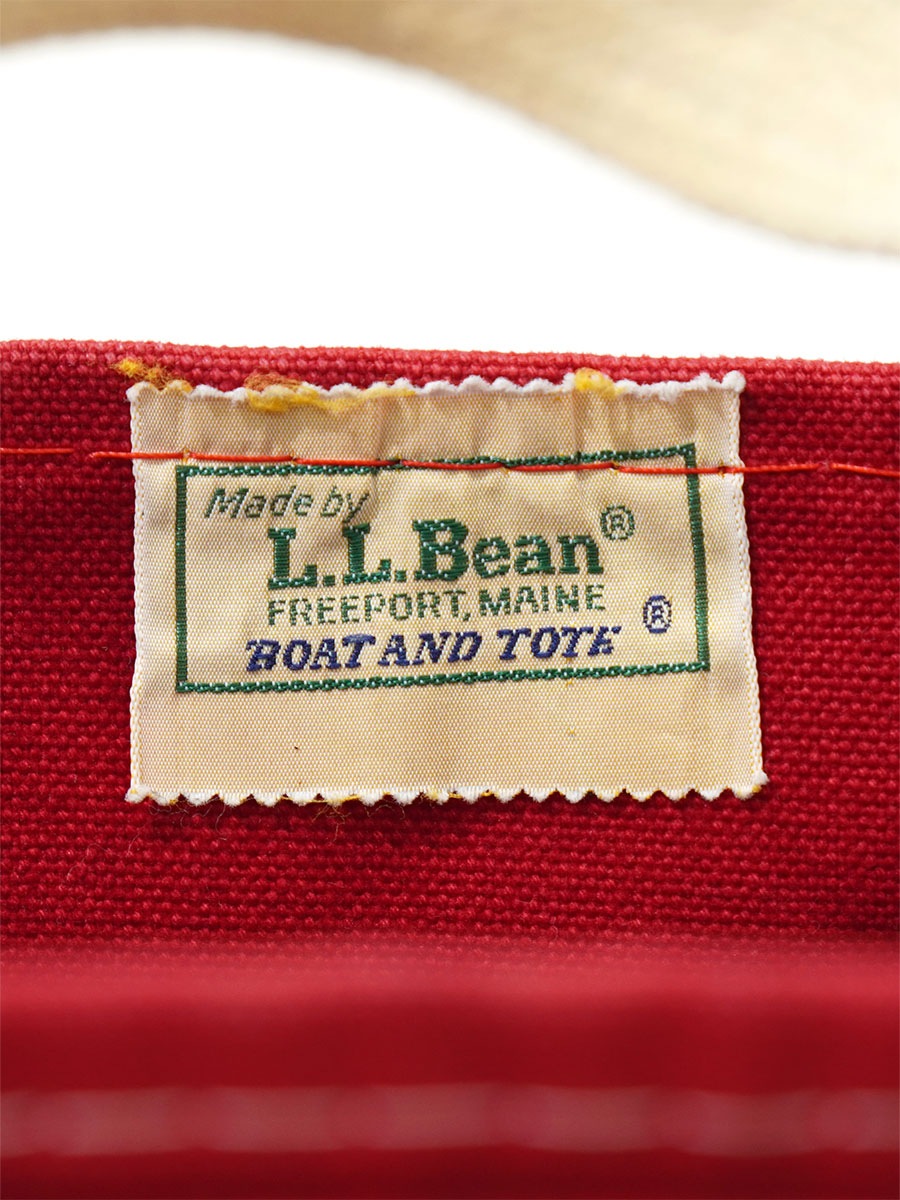 80's L.L. Bean DELUXE BOAT AND TOTE レッド×ネイビー LARGE | NEW