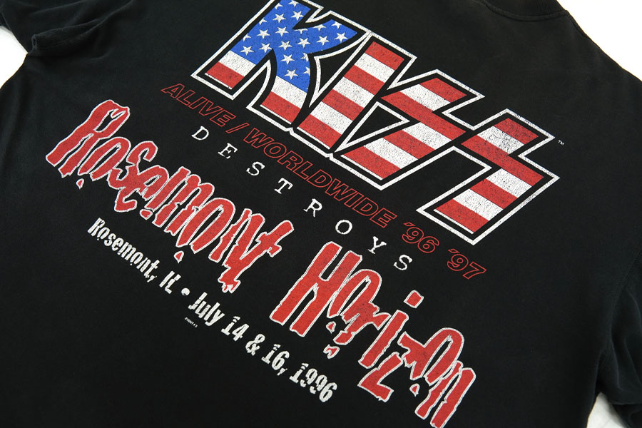 KISS キッス ALIVE WORLDWIDE 96 97ツアー Tシャツ L ビンテージ90's○KISS ALIVE/WORLDWIDE '96 '97 ツアーTシャツ黒