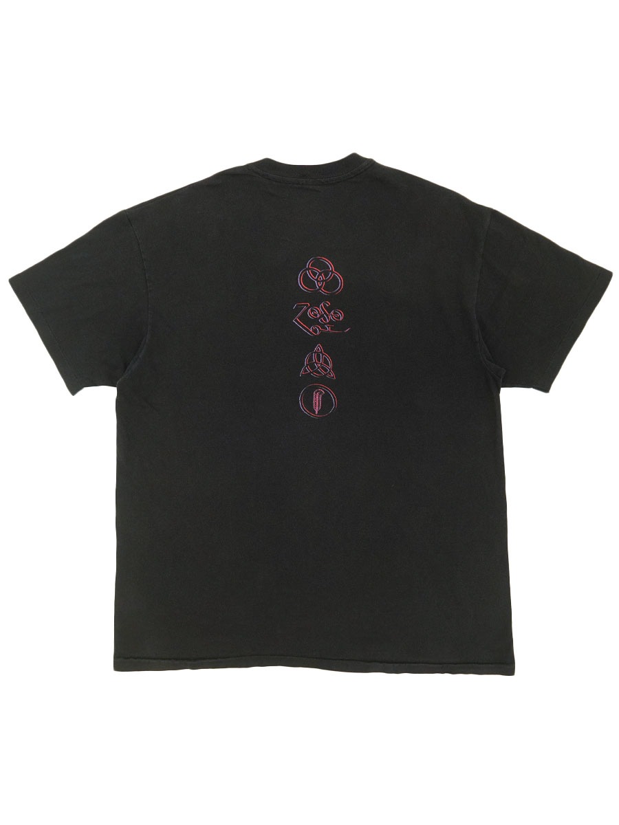 90'S ''LED ZEPPELIN'' 両面プリント Tシャツ ブラック 実寸(L位)