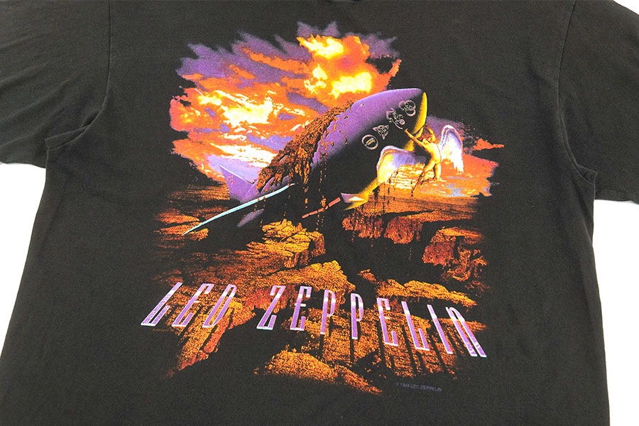 90'S ''LED ZEPPELIN'' 両面プリント Tシャツ ブラック 実寸(L位)