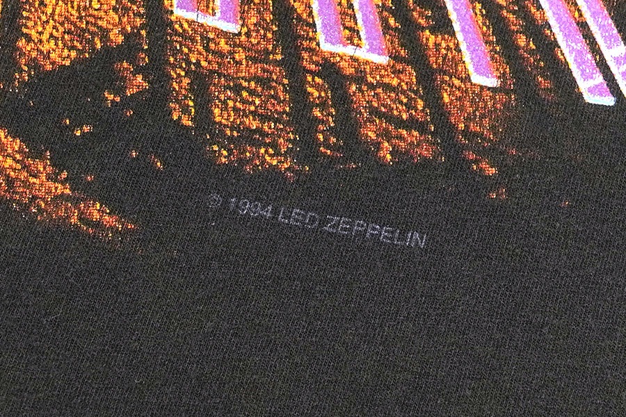 90'S ''LED ZEPPELIN'' 両面プリント Tシャツ ブラック 実寸(L位)