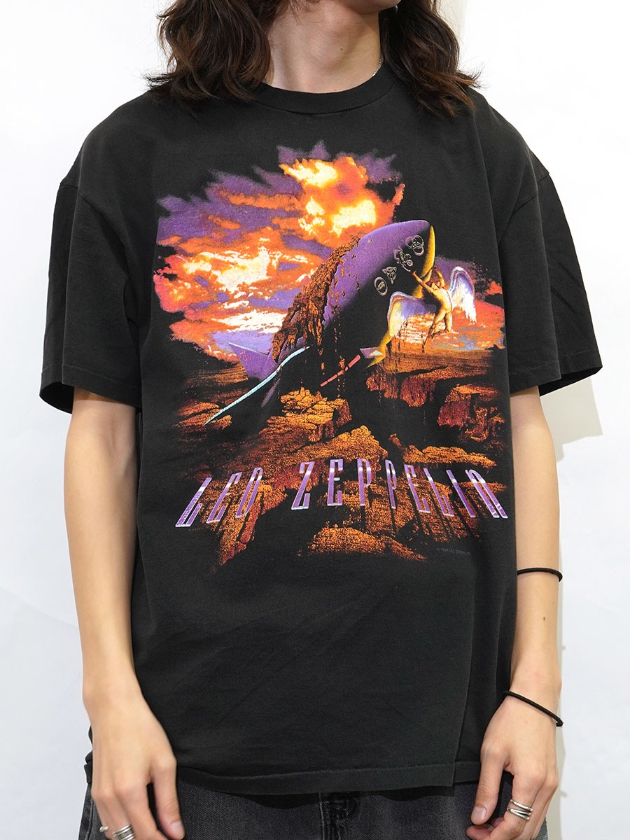 90'S ''LED ZEPPELIN'' 両面プリント Tシャツ ブラック 実寸(L位)