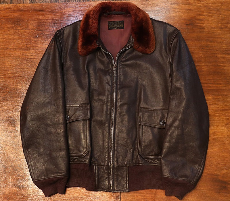 ブルゾン　古着　牛皮 1960年 古着 00s J.Peterman 襟付き ブルー デニム プルオーバー