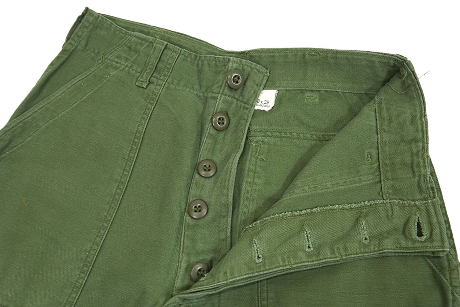 US ARMY 60s 前期 ベイカーパンツ ボタンフライ 60's～ U.S.ARMY ベイカーパンツ ボタンフライ 実寸(34x26位