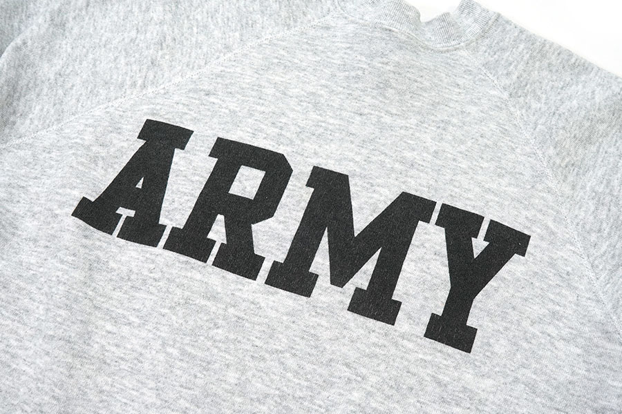 80's ARTEX ''ARMY'' ラグランスリーブスウェット グレー 表記(L) USA製