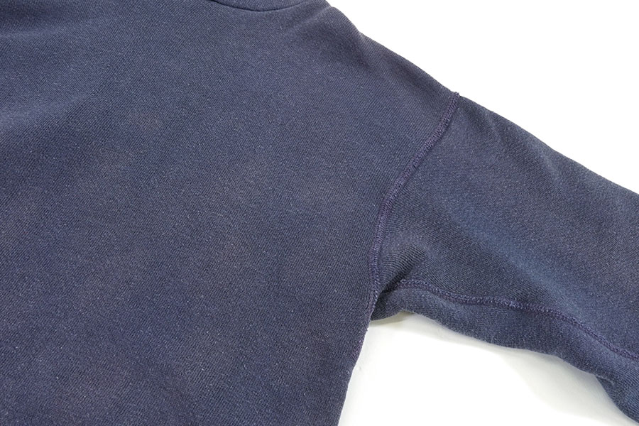 60's セットインスリーブ スウェットパーカ 無地 ナス紺 実寸(L位)