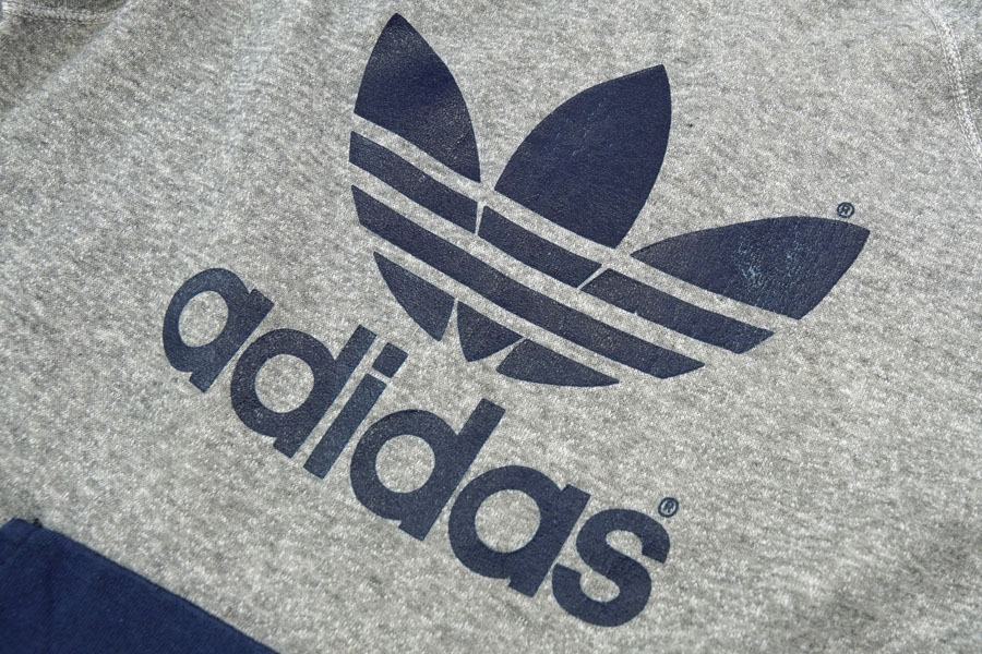 80s USA製 アディダス トレフォイルロゴ 2トーン パーカー XL adidas アディダス USA製 パーカー トレフォイル ロゴ 80s レッド