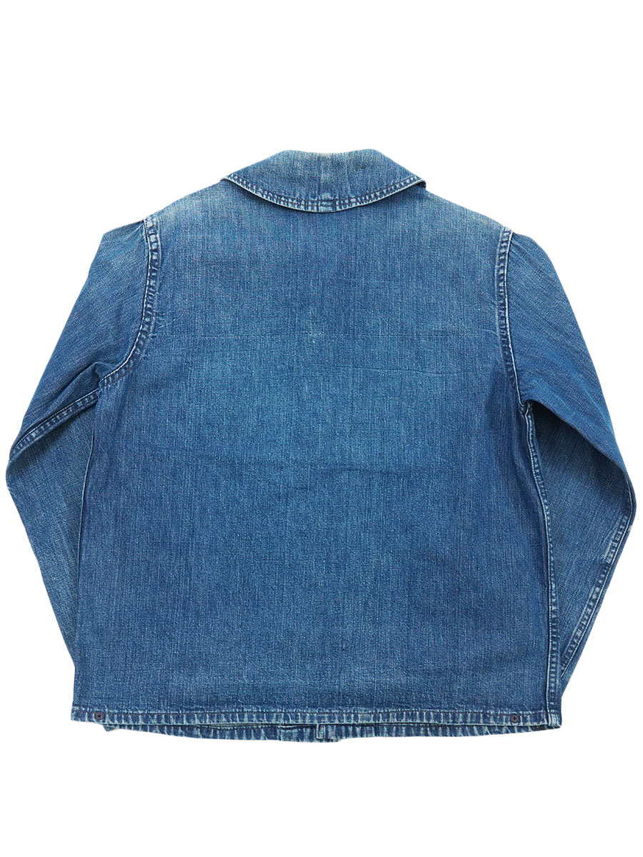 40's U.S.NAVY ショールカラー デニムカバーオール 良雰囲気 実寸(40位