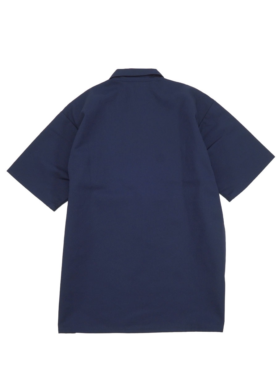 BEN DAVIS HALF ZIP S/S SHIRT NAVY (SIZE. MEDIUM) MADE IN USA NOS
