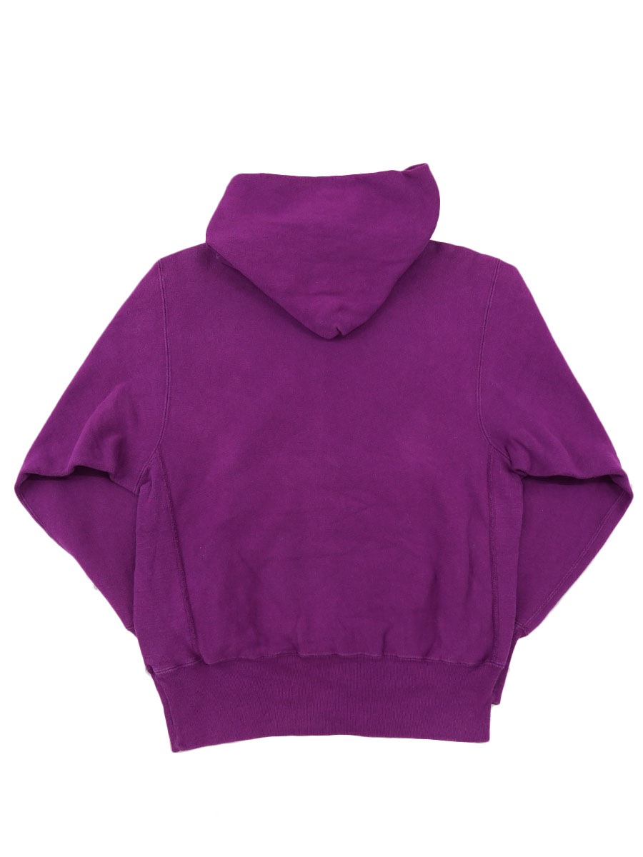 90's 刺繍タグ チャンピオンRWパーカ 無地 紫 表記(M) USA製