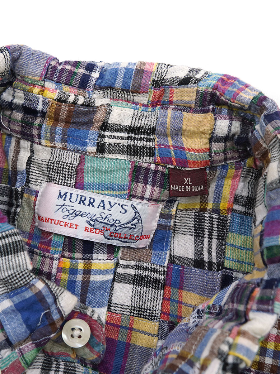 90'S MURRAY'S TOGGERY SHOP PATCH WORK B.D SHIRT (SIZE.X LARGE)