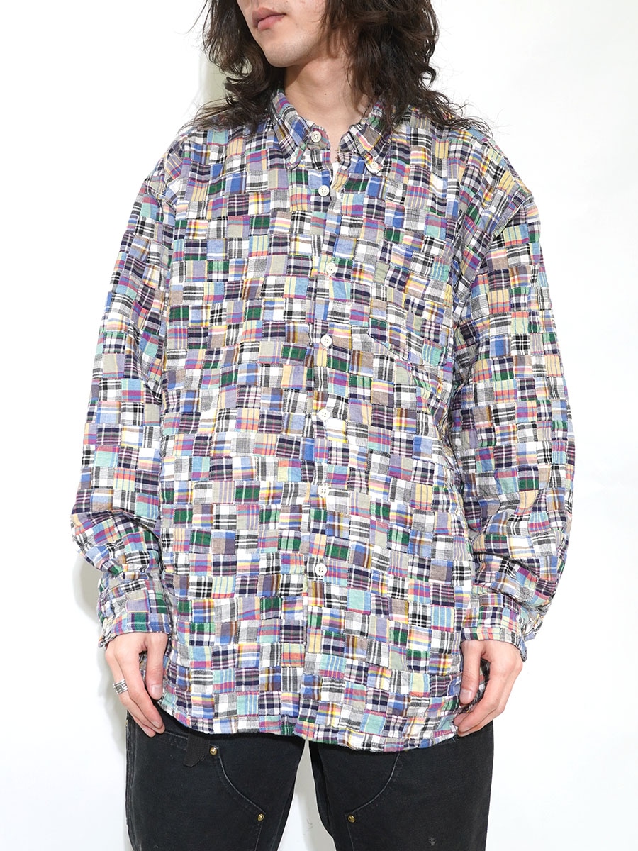 90'S MURRAY'S TOGGERY SHOP PATCH WORK B.D SHIRT (SIZE.X LARGE)