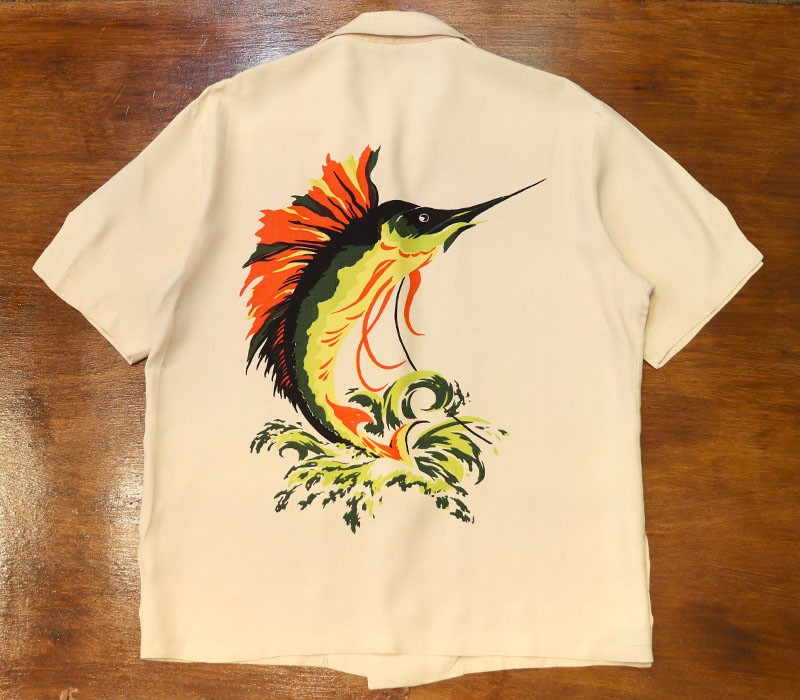 1940s BACK PANEL HAWAIIAN SHIRT , Size M