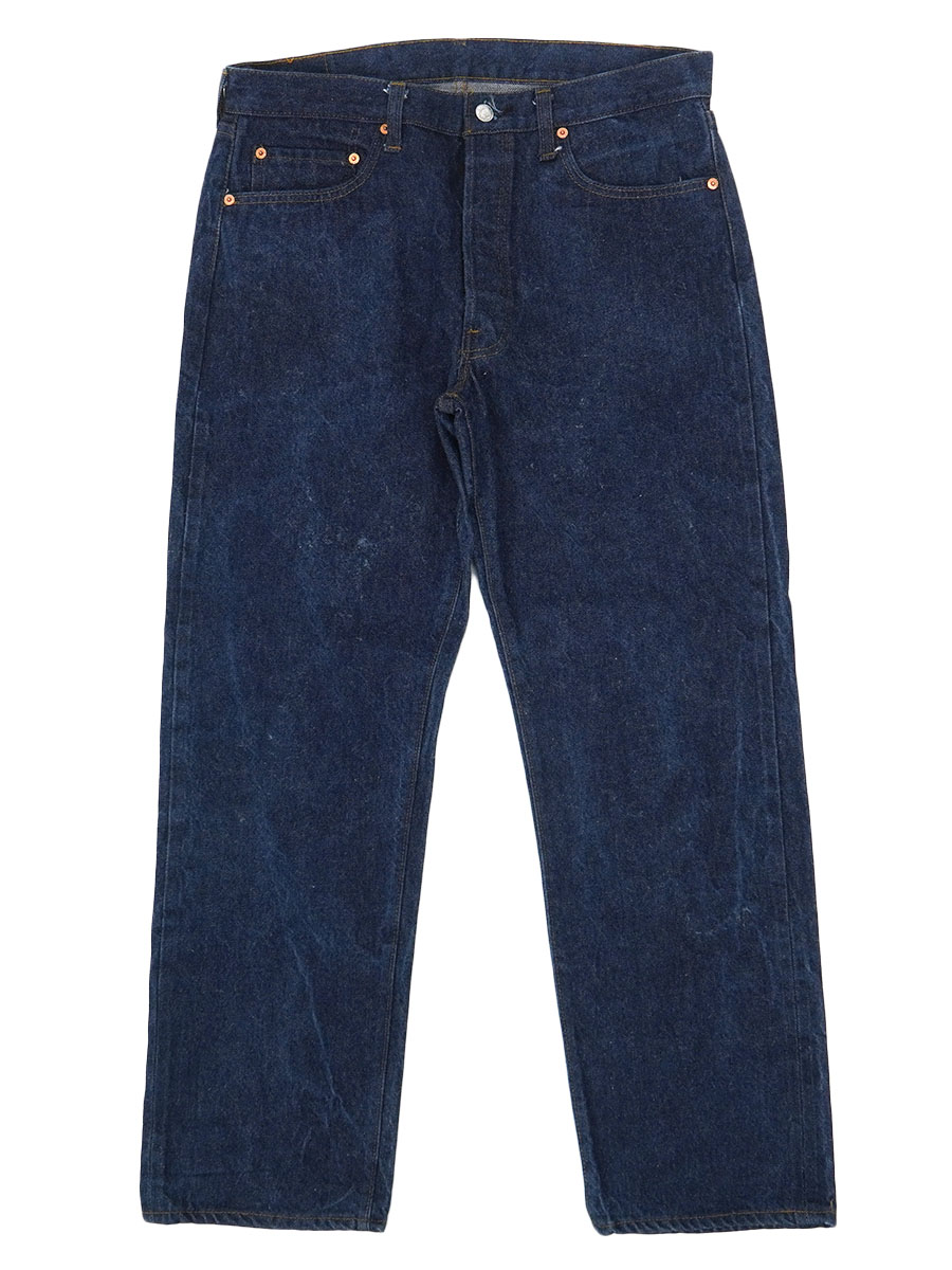 80s Levis リーバイス 501 デニムパンツ 赤耳 黒カン ブルー　濃紺 80's Levi's 501 Rマークのみタブ 赤耳 デニムパンツ 濃紺 表記