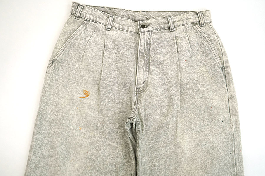 80's～ LEVI'S SILVERTAB DENIM SLACKS GREY (APPROX.W32.5 L28.5)