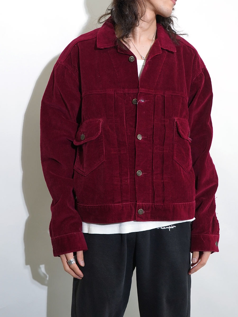 SMITH'S コーデュロイジャケット 2nd ハギ付 紫 USA製 80s 80's SMITH'S 2nd型 コーデュロイジャケット ハギ付き バーガンディ
