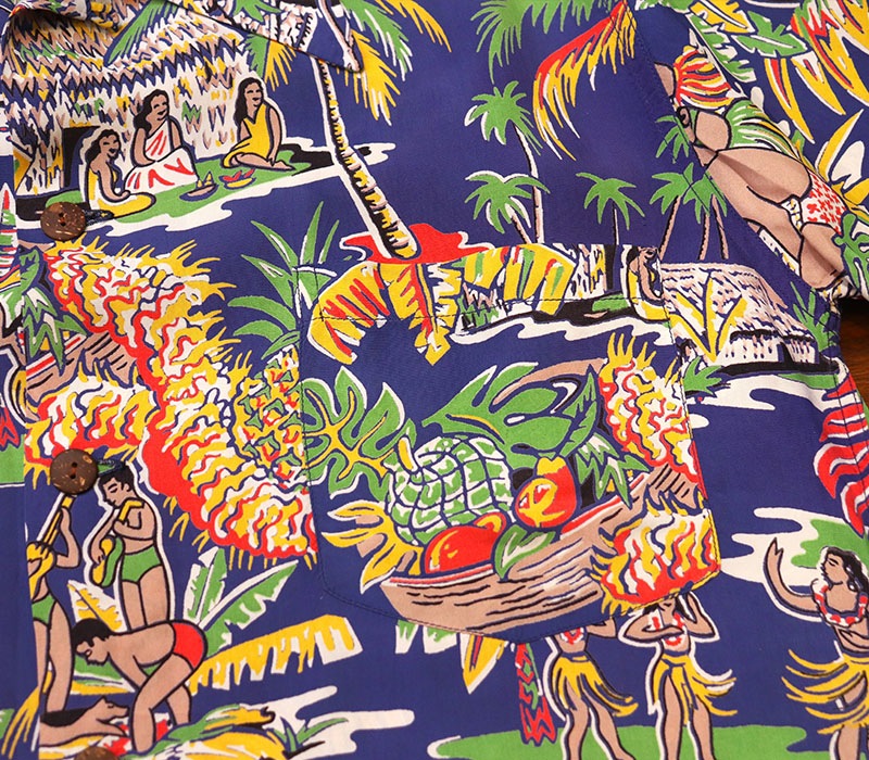 1950s HAWAIIAN SHIRT , Size M