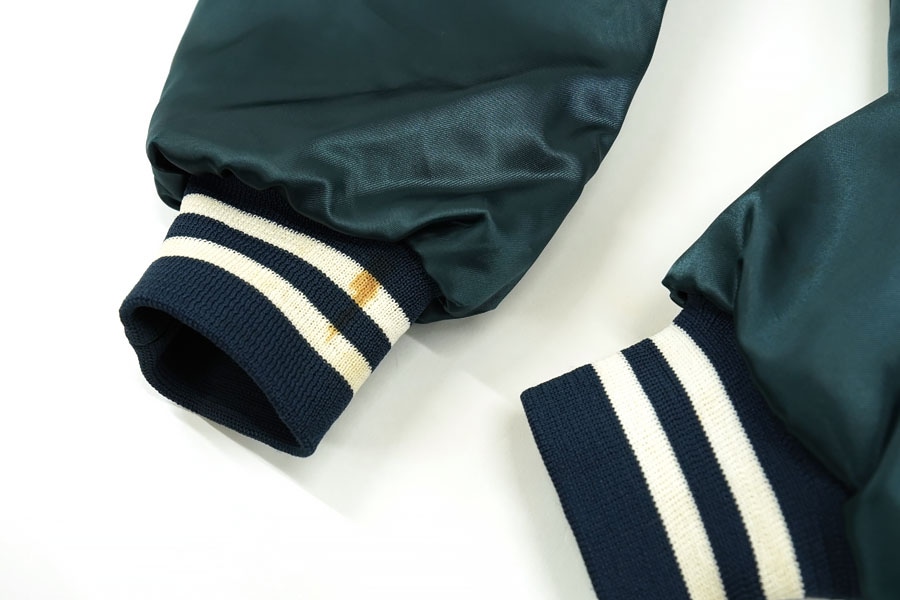80's SOFFE JACKETS ''U.S.NAVY'' SEABEES サテンジャケット 表記(L