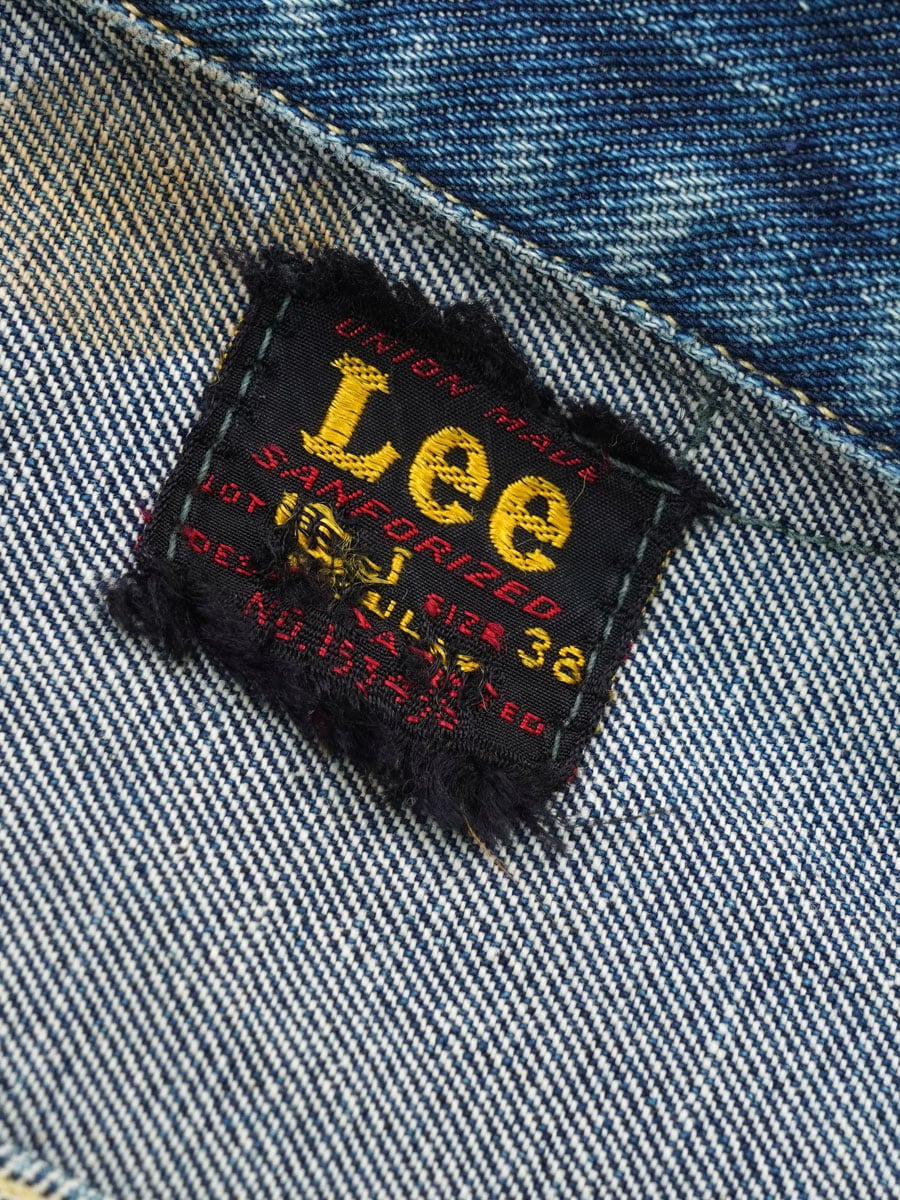 50's 赤タグ Lee 101-J デニムジャケット 良雰囲気 表記(38) ワッペン