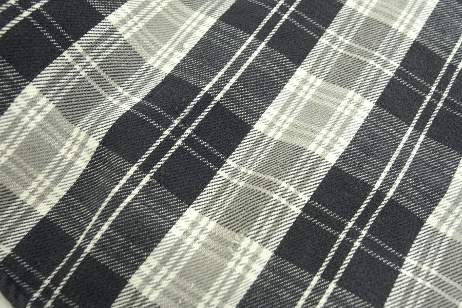 80's DAKOTA 黒灰チェック ウエスタンフランネルシャツ 表記(L) USA製