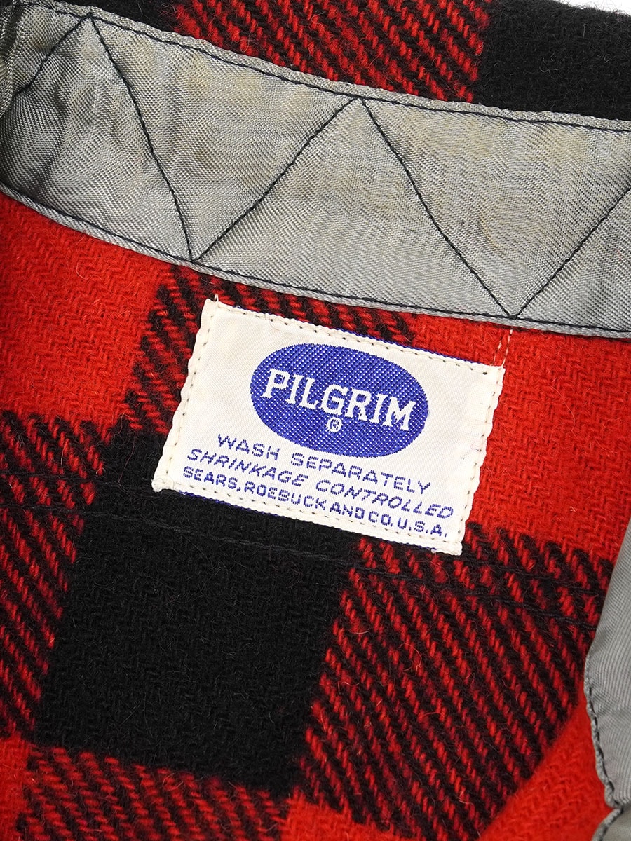 60's PILGRIM ウールシャツ　バッファローチェック　ネルシャツ 60's PILGRIM ウールシャツ バッファローチェック ネルシャツ