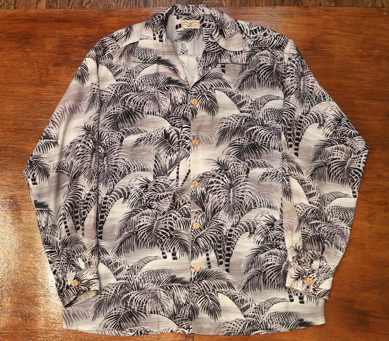 1950s L/S HAWAIIAN SHIRT , Size L