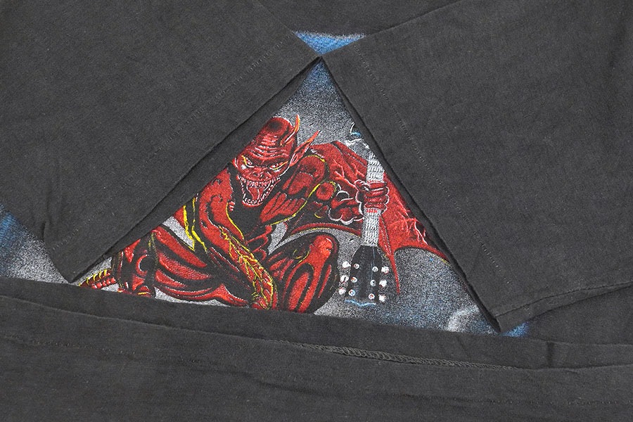 90's TAKE TIME AC/DC ''EUROPEAN TOUR 1991'' 両面プリント Tシャツ ブラック 表記(L)