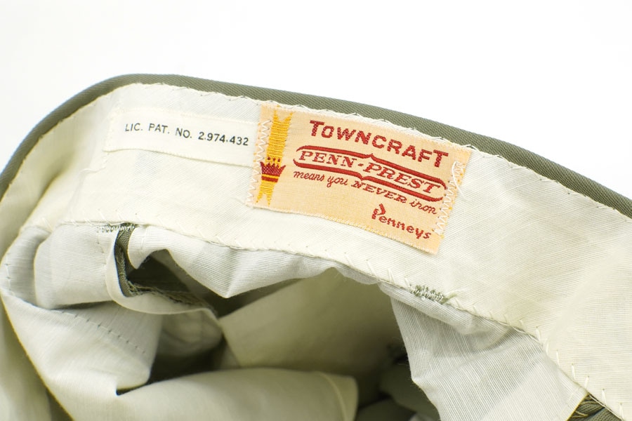 60s Towncraft Penneys デッドストック スラックス W30 60's～ Penney's TOWNCRAFT PENN-PREST スラックスパンツ 表記