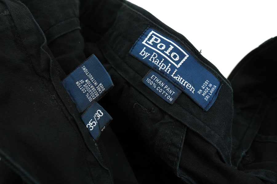 ラルフローレン 2タック チノーズ ETHAN PANT 表記(35x30) 黒 | SOLD