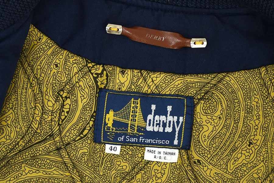 超スペシャル 80s ダービーオブサンフランシスコ ジャケット 40 ネイビー 80's Derby of San Francisco ダービージャケット ネイビー 表記(40