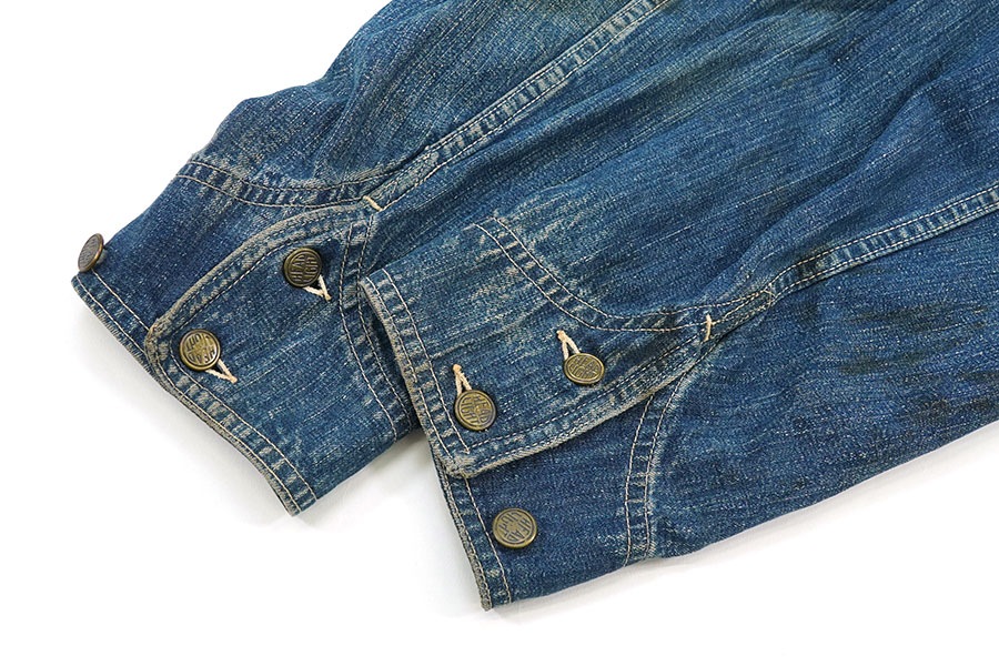 40's HEAD LIGHT ダブル襟 デニムカバーオール ジッパー付きポケット