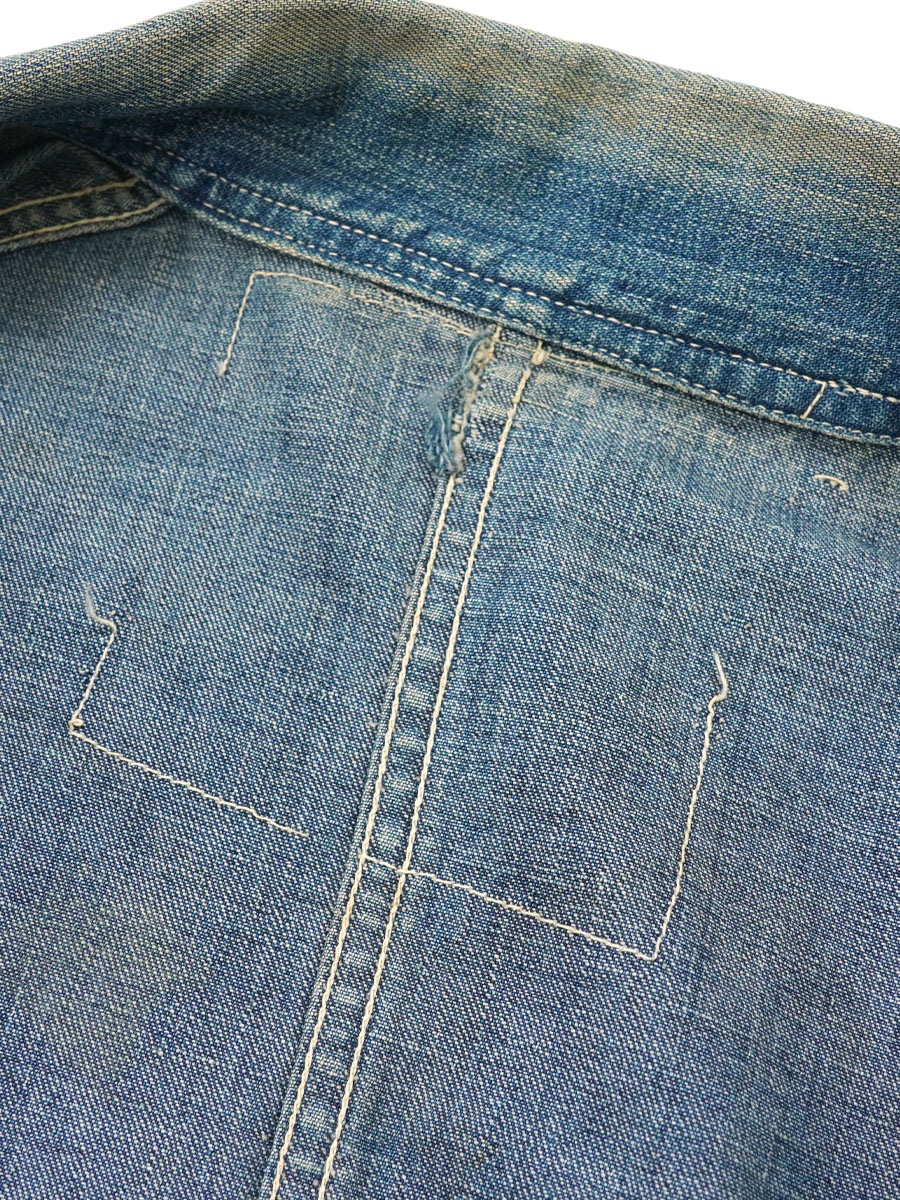 40's HEAD LIGHT ダブル襟 デニムカバーオール ジッパー付きポケット