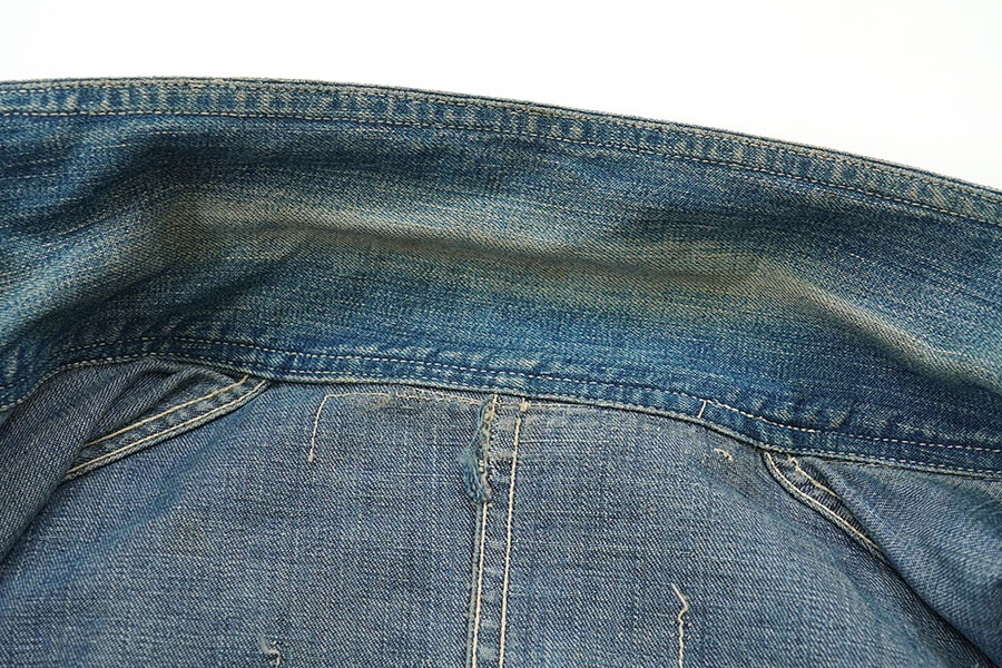 40's HEAD LIGHT ダブル襟 デニムカバーオール ジッパー付きポケット