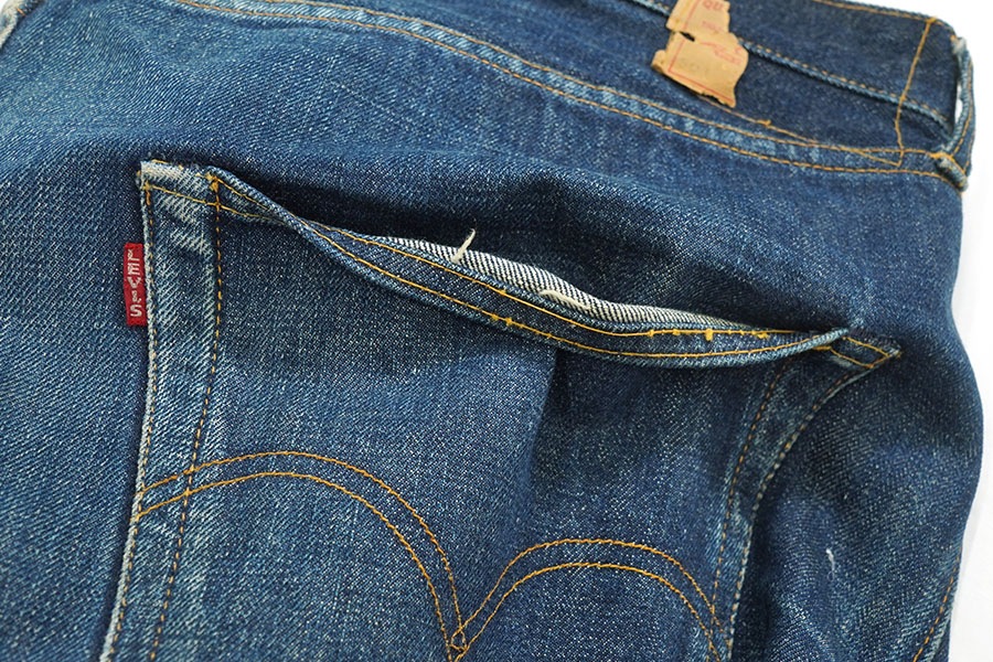 60's Levi's 501 BIG-E ウエストシングル デニムパンツ 極上雰囲気 実寸(41x28位) 16ボタン