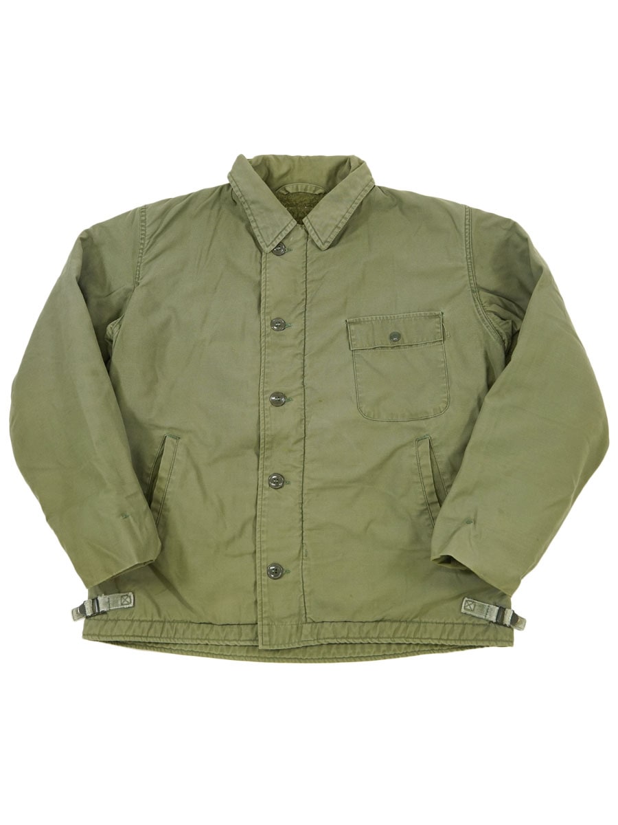 70's～ U.S.ARMY A-2 デッキジャケット 背面ステンシル 実寸(L位